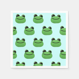 Grönt Frog Party Pappersservett