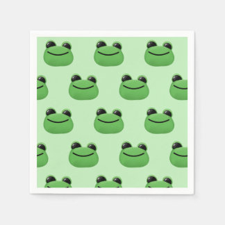 Grönt Frog Party Pappersservett