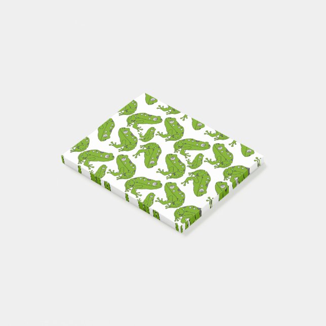 Grönt Frog Post-it Block (Vinklad)