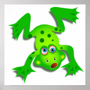Grönt Frog Poster