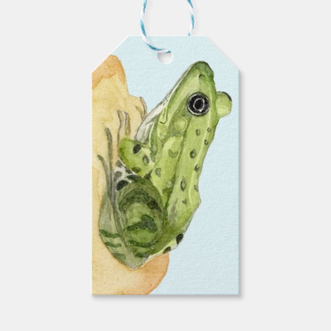 Grönt Frog Presentetikett (Framsidan)