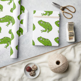 Grönt Frog Presentpapper