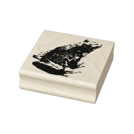 Grönt Frog Profile Rubber Frimärke Stämpel