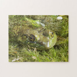 Grönt Frog Puzzle Pussel