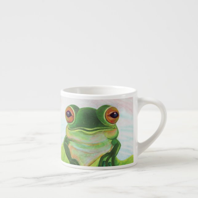 Grönt Frog Relaxing i dammen Espressomugg (Höger)