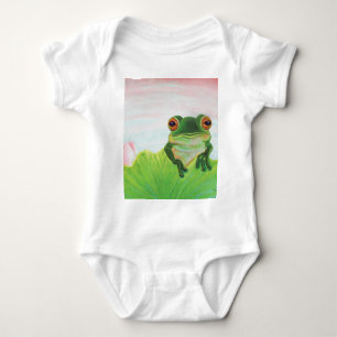 Grönt Frog Relaxing i dammen T Shirt