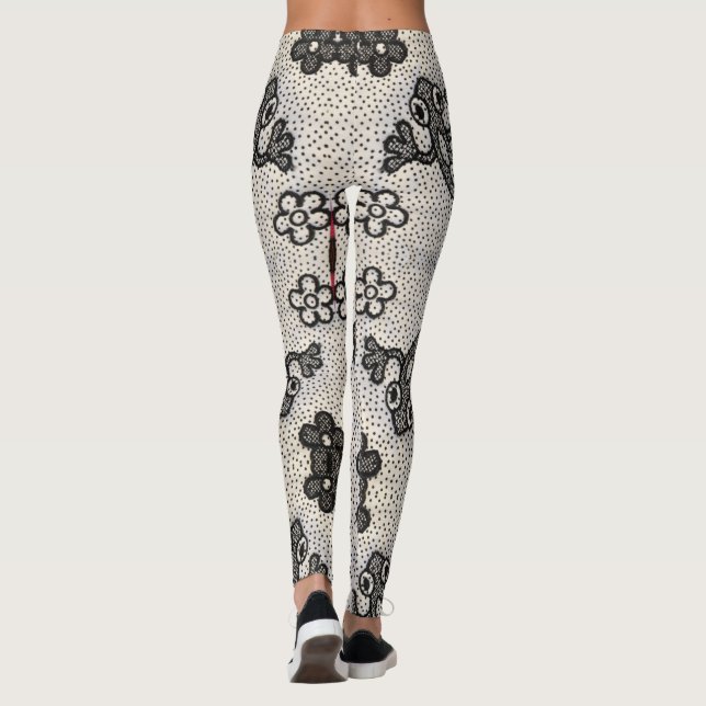 Grönt Frog Snyggt Boho Leggings (Baksida)