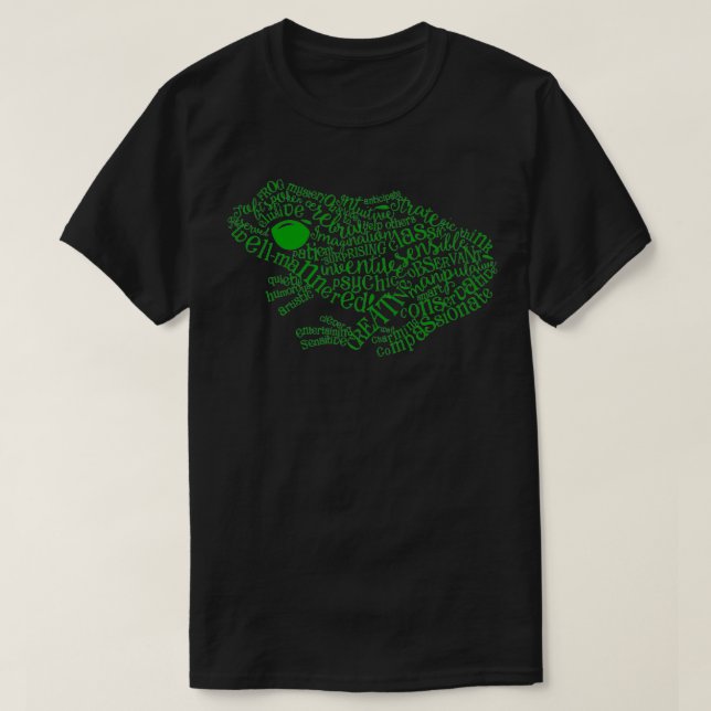 Grönt Frog Spirit Animal T Shirt (Design framsida)