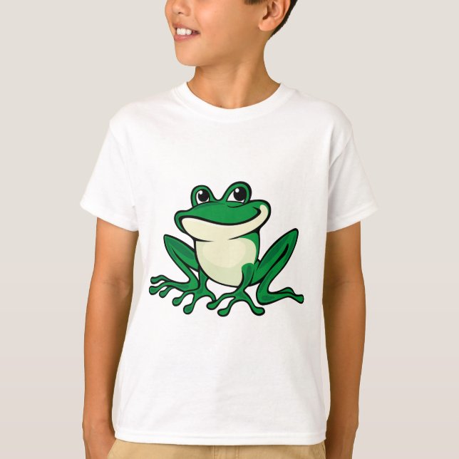 Grönt Frog T Shirt (Framsida)