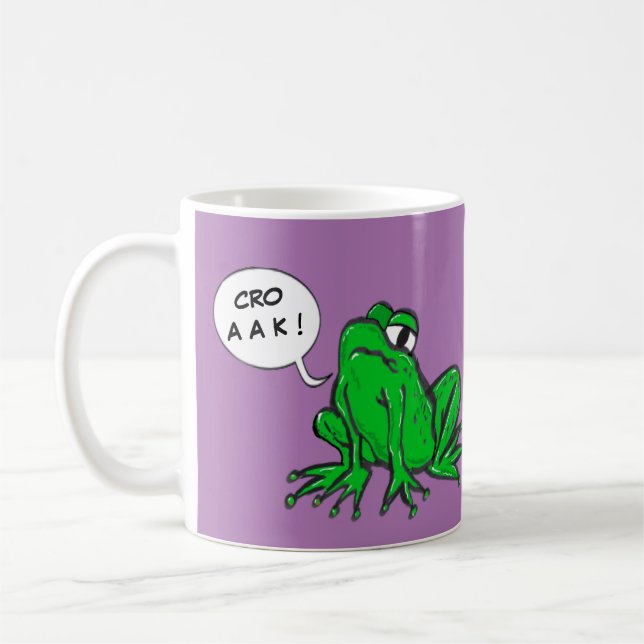 Grönt Frog Tecknad Balloon DIY Coffee Mugg (Vänster)