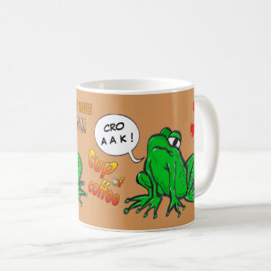 Grönt Frog Tecknad Coffee Älskare Coffee Mugg