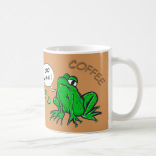 Grönt Frog Tecknad Coffee Time Coffee Mugg