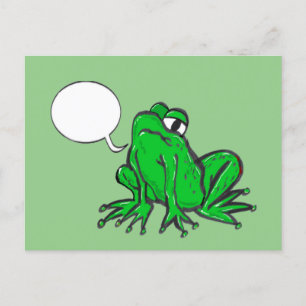 Grönt Frog Tecknad DIY vykort