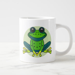 Grönt Frog Tecknad Jumbo Mugg