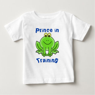 Grönt Frog Tecknad "Prince in Training" T Shirt