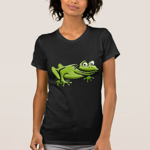 Grönt Frog Tecknad Tee Shirt