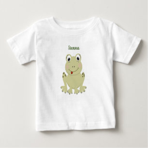 Grönt Frog Tee Shirt for Flicka