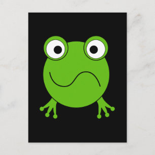 Grönt Frog. Tittar förvirrad. Vykort