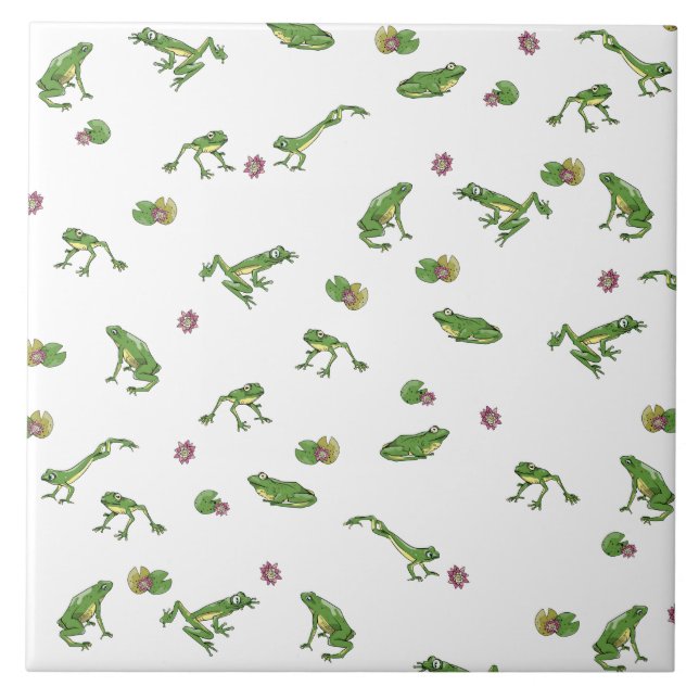 Grönt Frogs Kakelplatta (Framsidan)