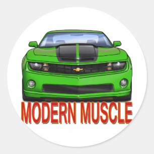 GRÖNT_FRONT_CAMARO.png Runt Klistermärke
