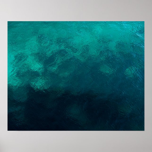 Grönt Frosted Glass Struktur Poster (Framsidan)