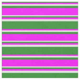 Grönt, Fuchsia och Light Cyan Rand Tyg
