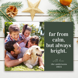 Grönt Funny Lugn Bright Photo jul Julkort