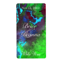 Grönt Fusion 2 Bröllop Vin-etikett Fraktsedel