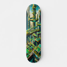 grönt Future Panorama Mini Skateboard Bräda 18,5 Cm