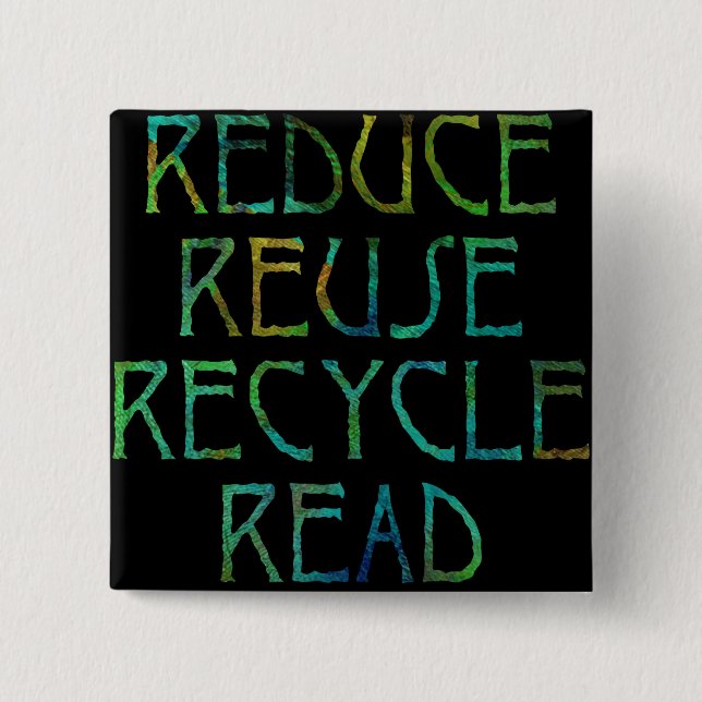 Grönt fyra Rs knäppas Knapp (Framsida)