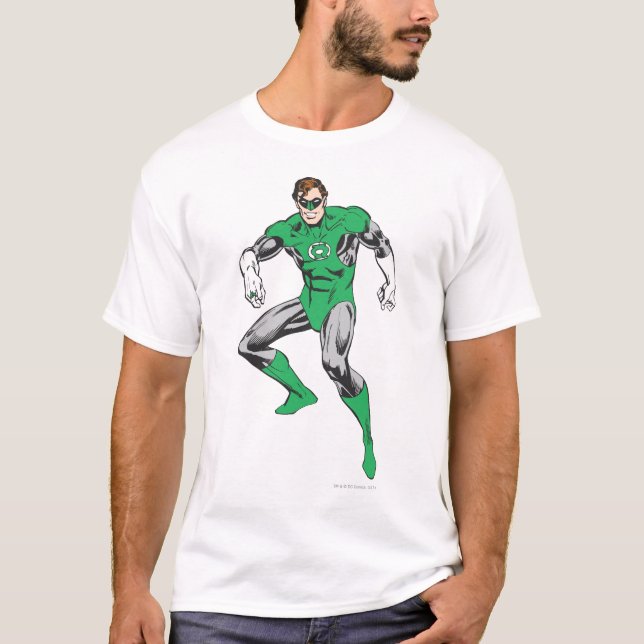 Grönt - fyrkantsraster tee shirt (Framsida)