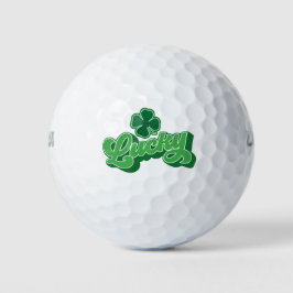 Grönt Fyrklöver Lucky Golf Bollar