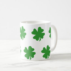 Grönt Fyrklöver minimal Kaffemugg