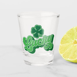Grönt Fyrklövert glas med lucky Shot Glass