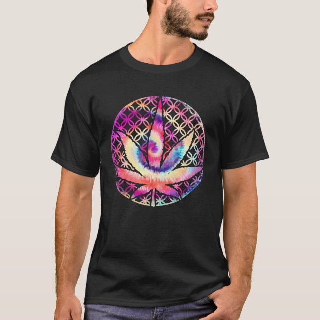 Grönt gånger blomning under livstid Pot Löv T Shirt (Framsida)