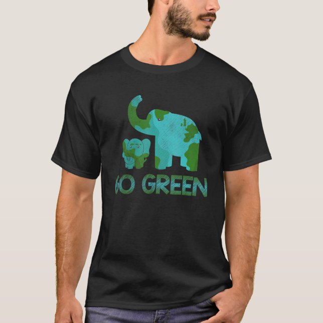 Grönt går Elephant Nature Climate Protection Timda T Shirt (Framsida)