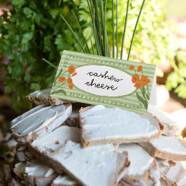 Grönt Garden Charming Whimsical Hand plockade Oran Placeringskort