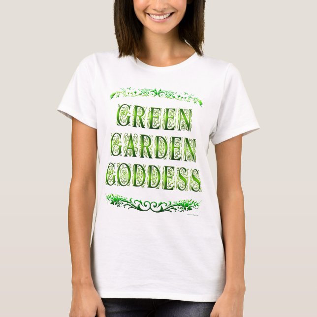 Grönt Garden Goddes säger Tee (Framsida)