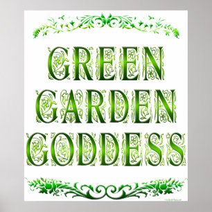 Grönt Garden Goddess Poster