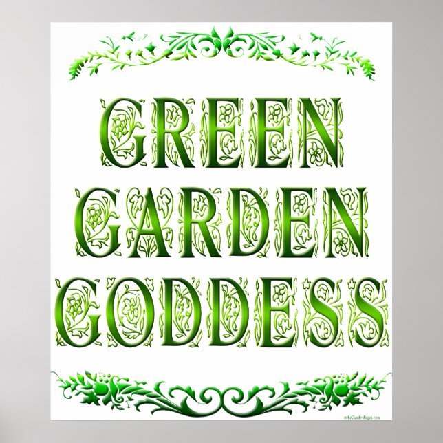Grönt Garden Goddess Poster (Framsidan)