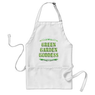 Grönt Garden Goddess Say Apron Förkläde