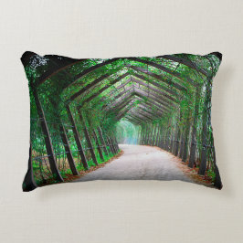 Grönt Garden Pathway Lumbar Pillow Design Prydnadskudde