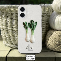 Grönt Gardener Minimalist Crochet Leeks Namn