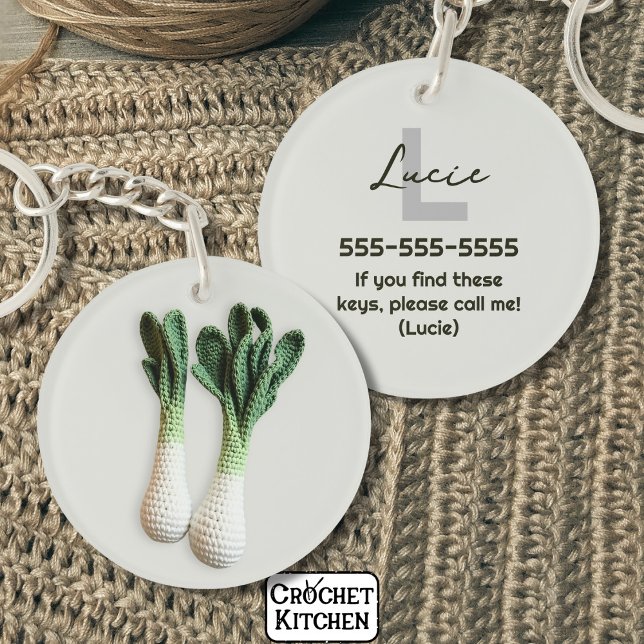 Grönt Gardener Minimalist Crochet Leeks Namn (Skapare uppladdad)