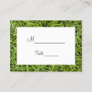 Grönt Gass Backyard Bröllop Place Cards Placeringskort