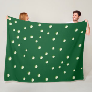 Grönt Gass Fleece Blanket Fullt of Golf Bollar