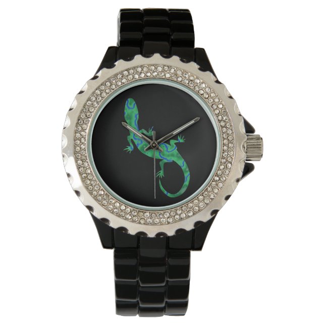 Grönt Gecko Armbandsur (Framsida)