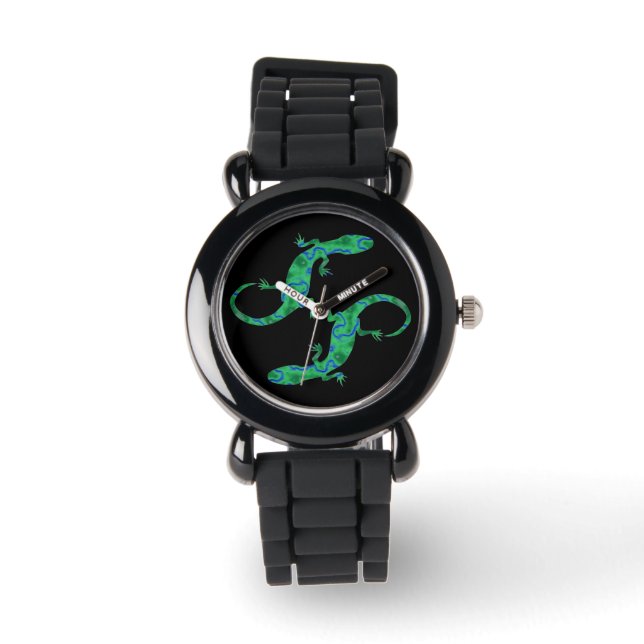 Grönt Gecko Armbandsur (Framsida)
