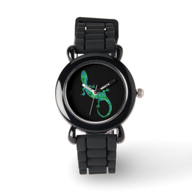 Grönt Gecko Armbandsur (Framsida)
