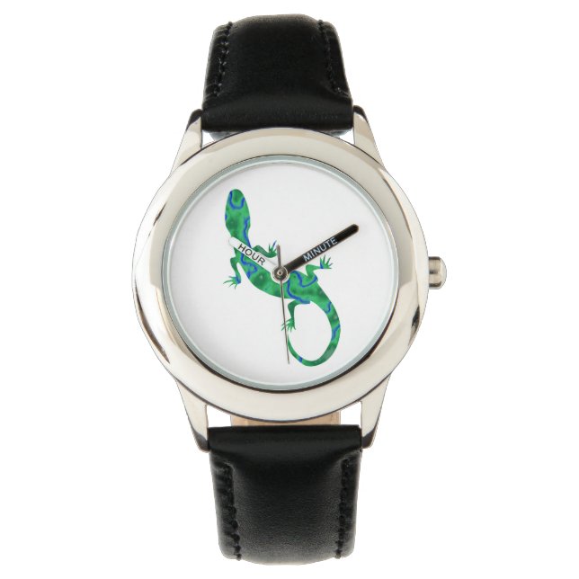 Grönt Gecko Armbandsur (Framsida)